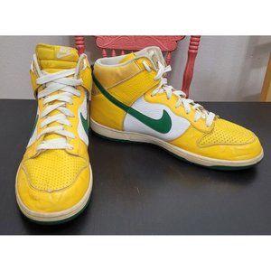 Nike Dunk High Yellow 317982-731 Men's Size 14 Pine Green Brazil  Packers